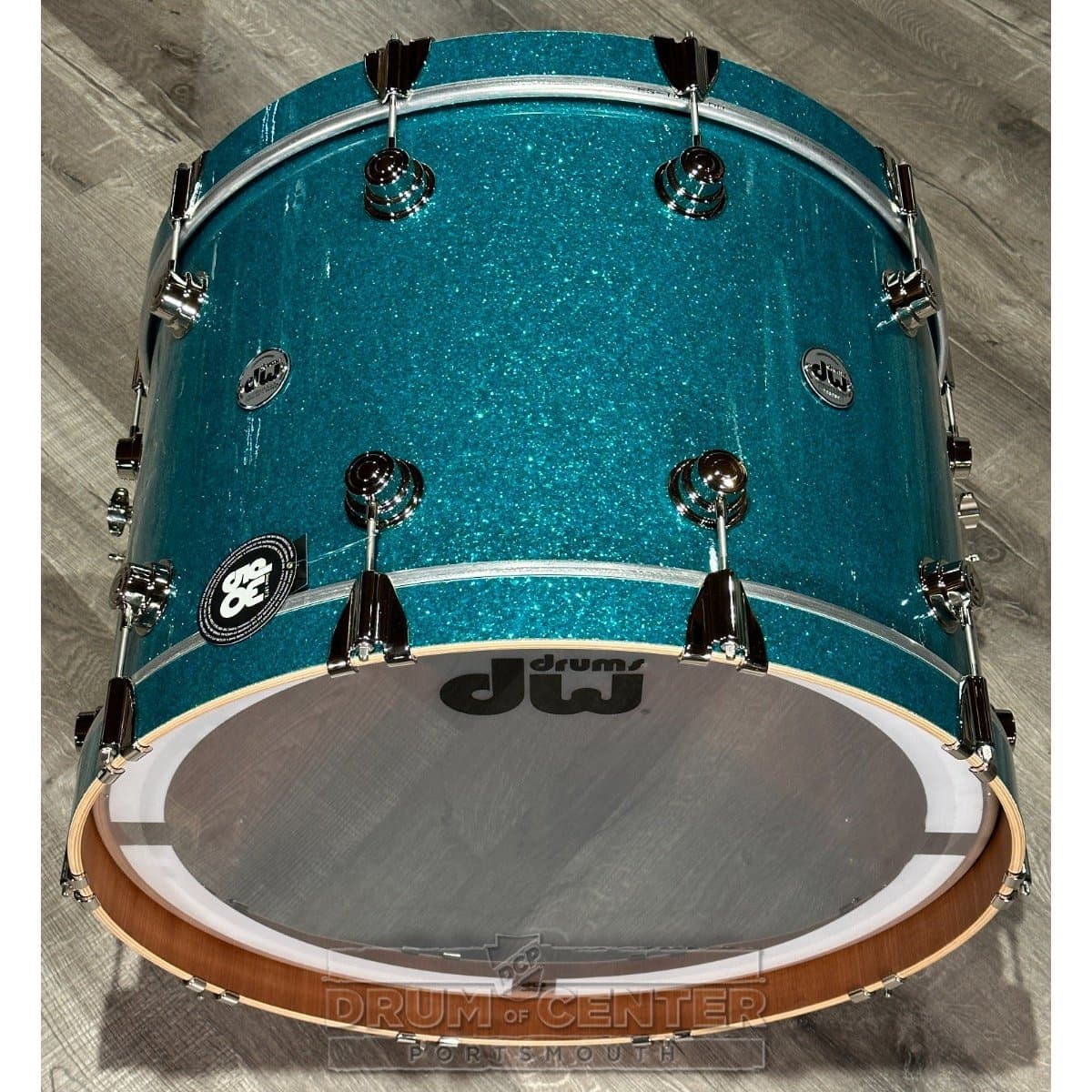 DW Collectors Birch/Mahogany 5pc Drum Set Teal Glass w/Nickel Hw