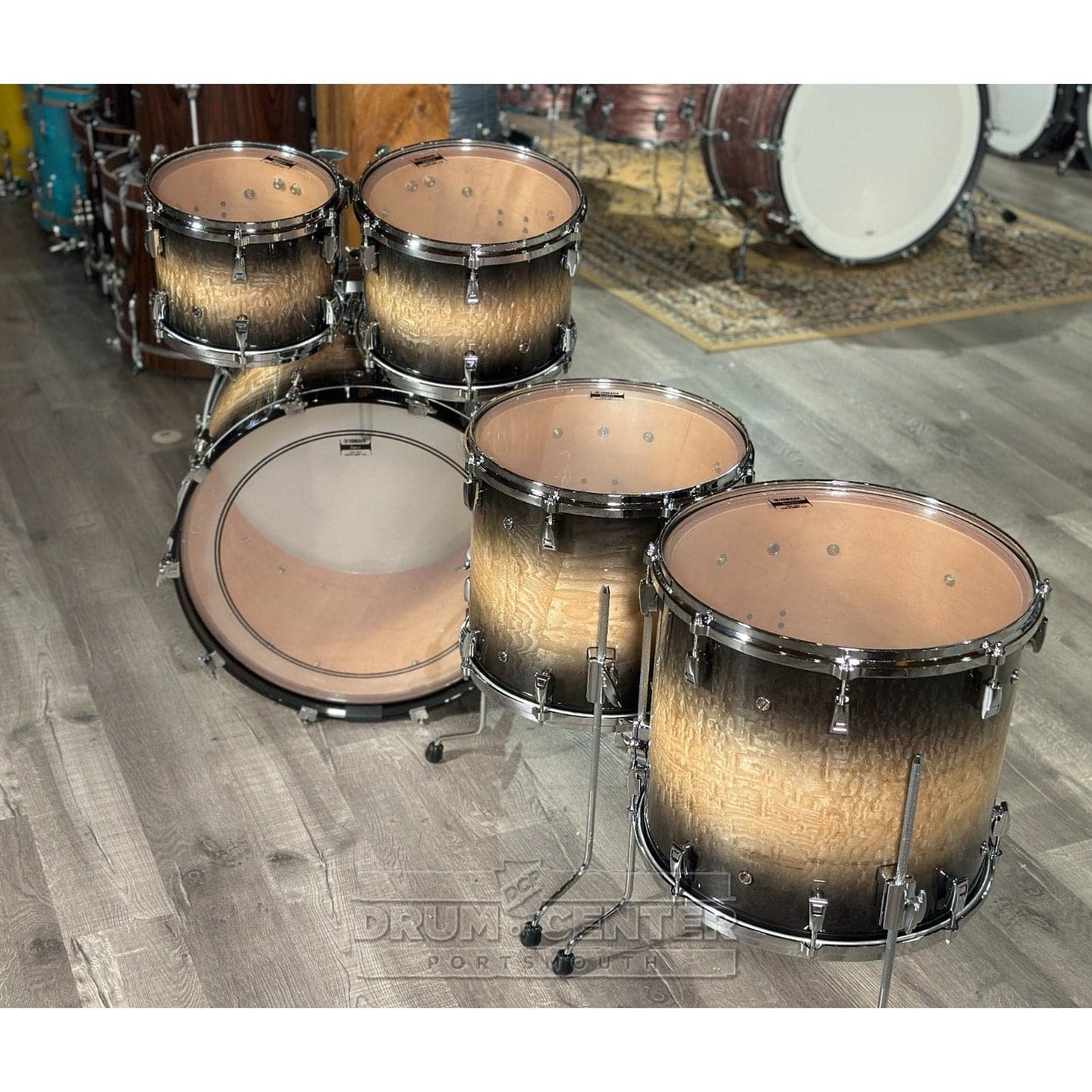 Yamaha PHX 5pc Drum Set Gloss Black Sunburst