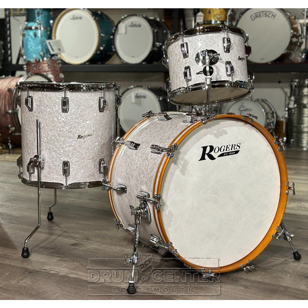 Rogers Powertone Limited Edition Drum Set 22/13/16 White Marine Pearl