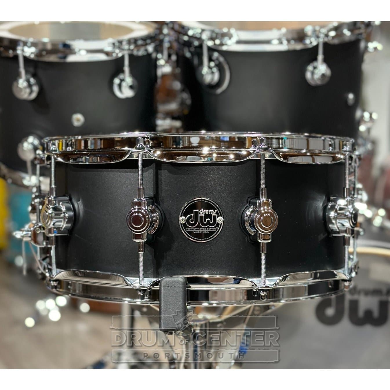 DW Performance 5pc Drum Set 20/10/12/14/14 Hard Satin Charcoal Metallic