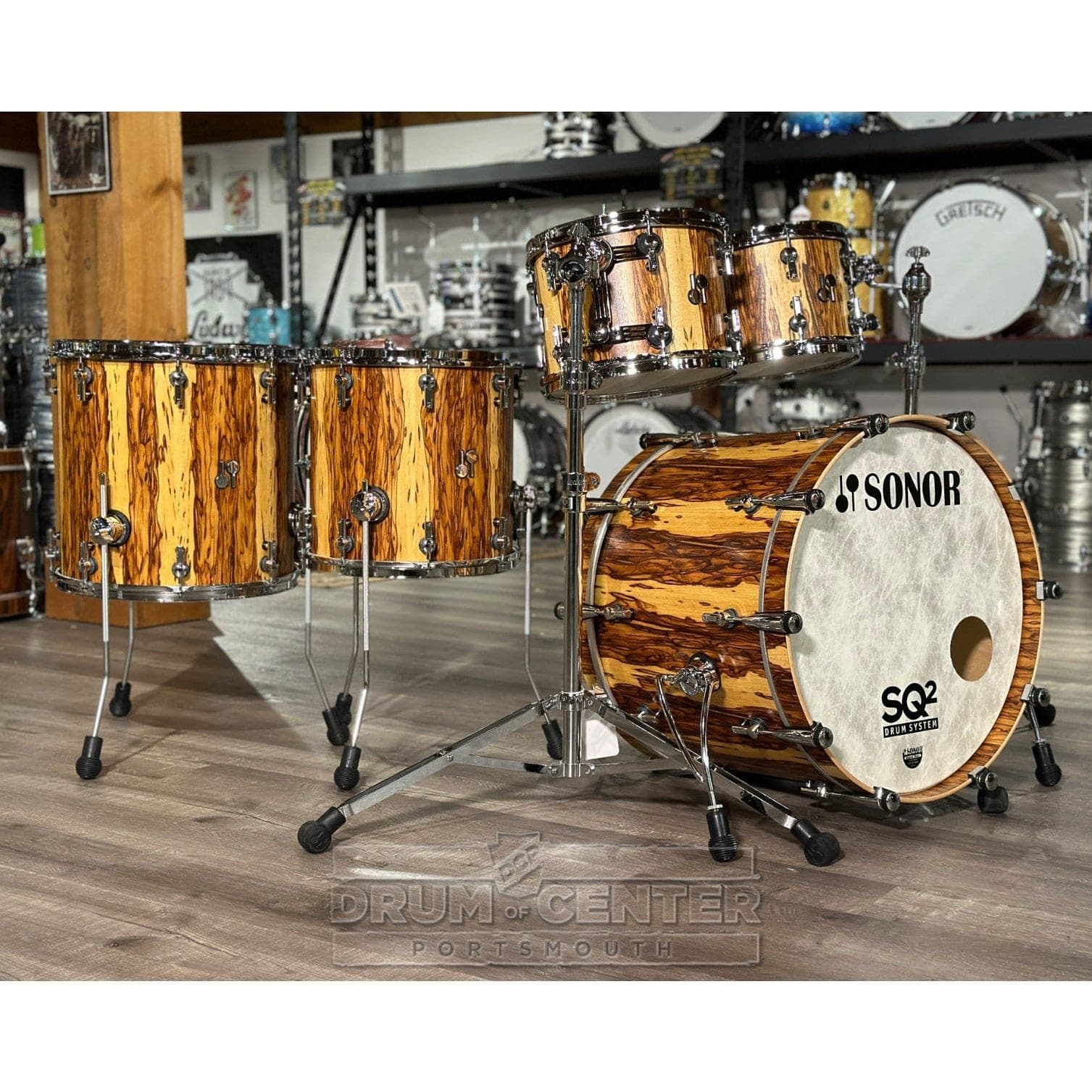 Sonor SQ2 5pc Heavy Birch Drum Set African Marble Semi Gloss | 1030728-2