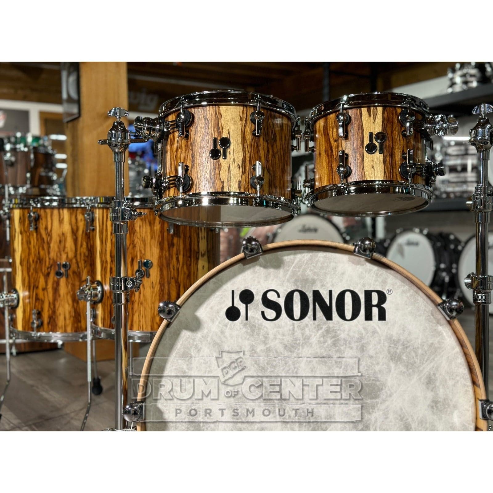 Sonor SQ2 5pc Vintage Maple Drum Set African Marble Semi Gloss | 1030729-2