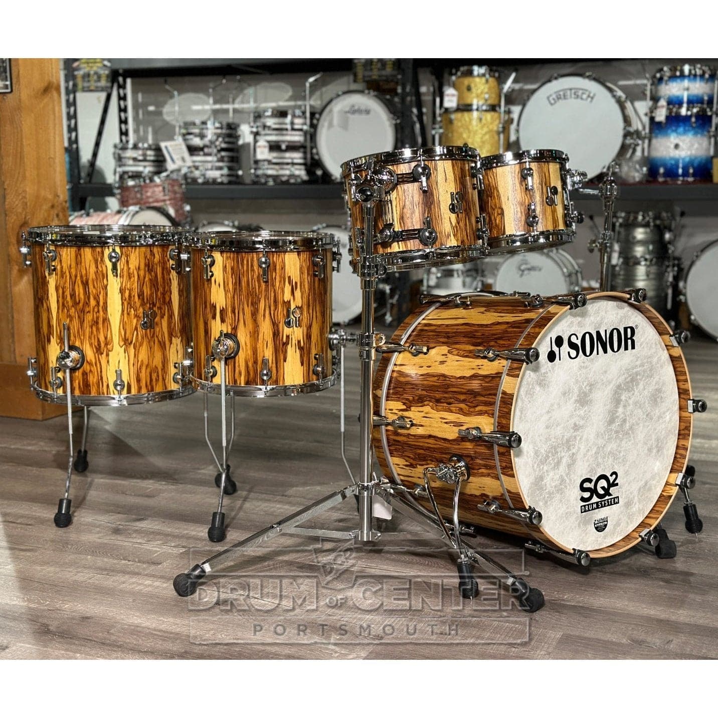Sonor SQ2 5pc Vintage Beech Drum Set African Marble Semi Gloss | 1030725-2