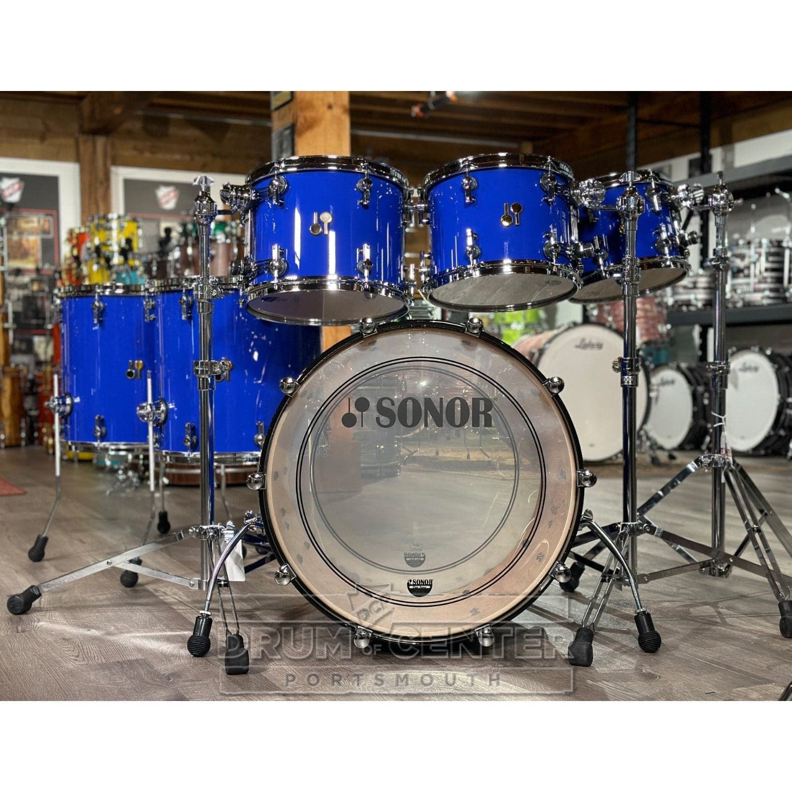 Sonor SQ2 Birch 6pc Drum Set Ultramarine Blue