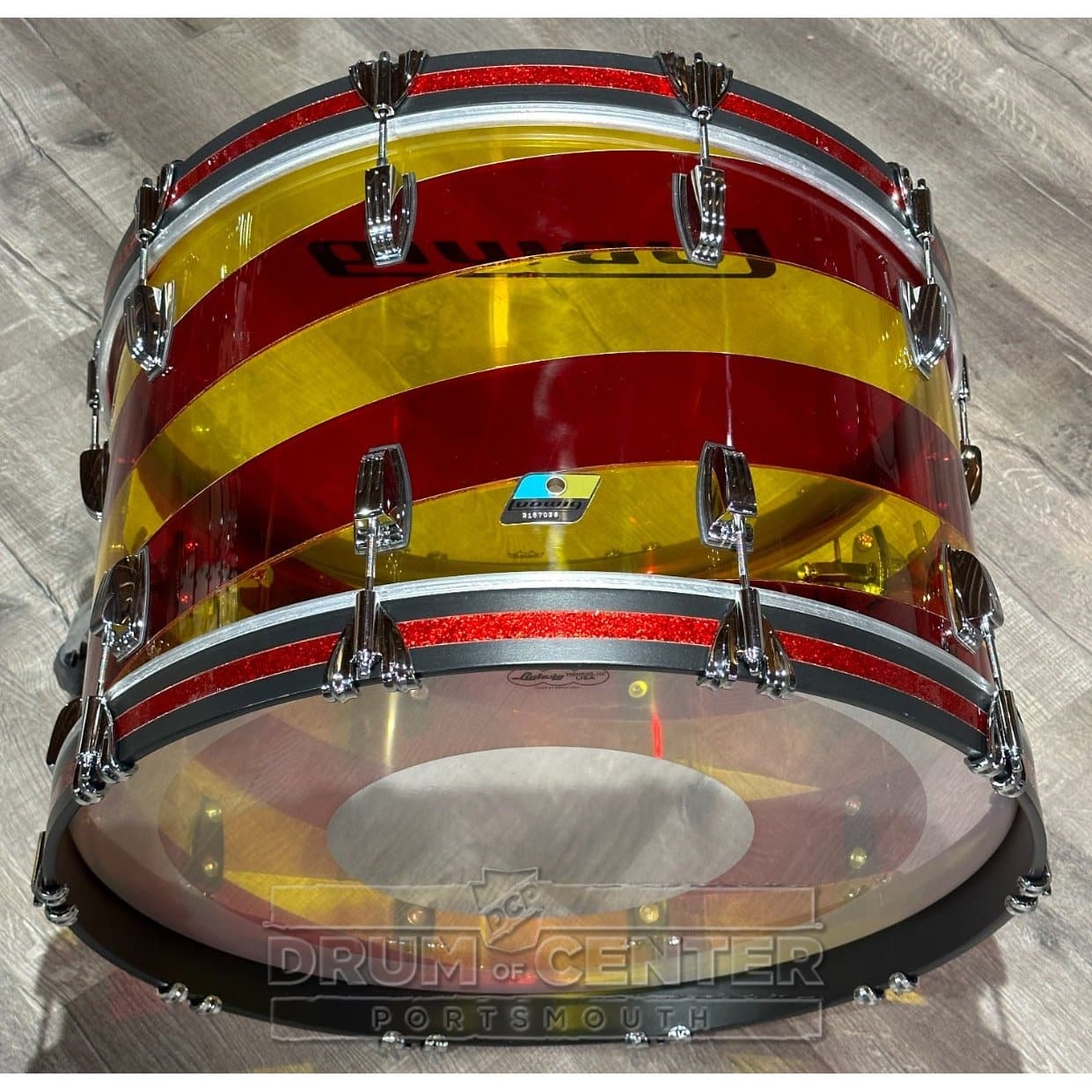 Ludwig Vistalite 3pc Pro Beat Drum Set 50th Anniversary Red/Yellow