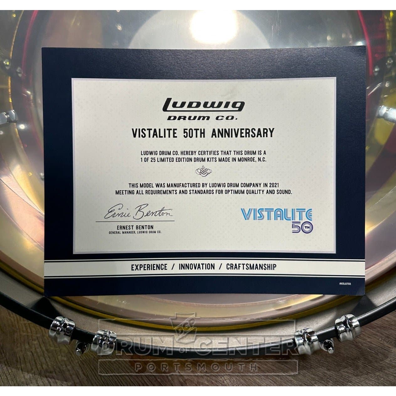 Ludwig Vistalite 3pc Pro Beat Drum Set 50th Anniversary Red/Yellow