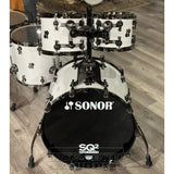 Sonor SQ2 Beech 5pc Drum Set Solid White Gloss w/Black Hardware