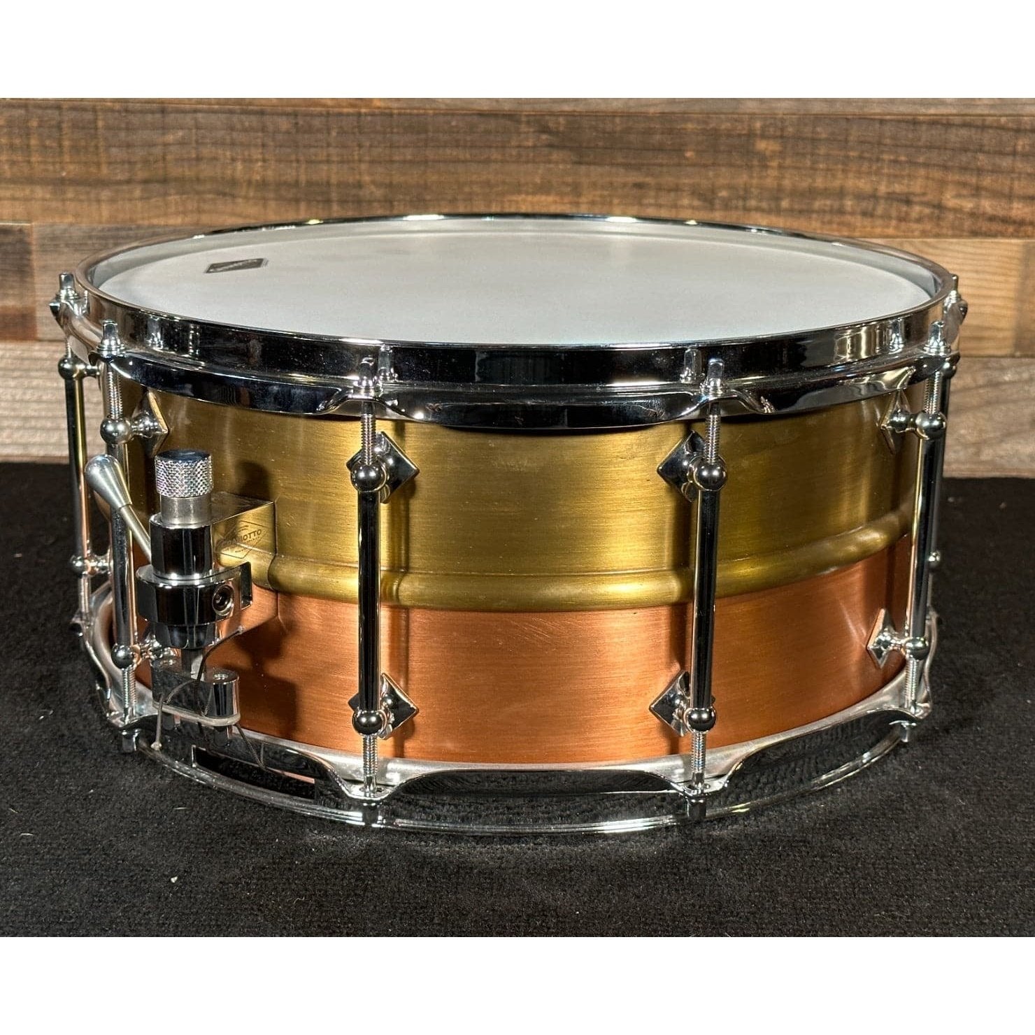 Used Craviotto/AK Brass/Copper Snare Drum 14x6.5