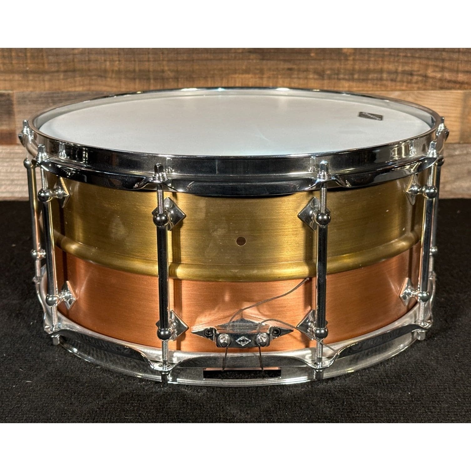Used Craviotto/AK Brass/Copper Snare Drum 14x6.5