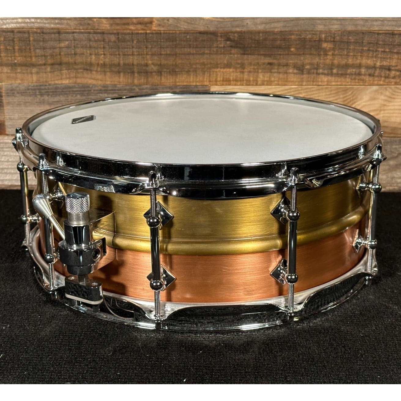 Used Craviotto/AK Brass/Copper Snare Drum 14x5.5