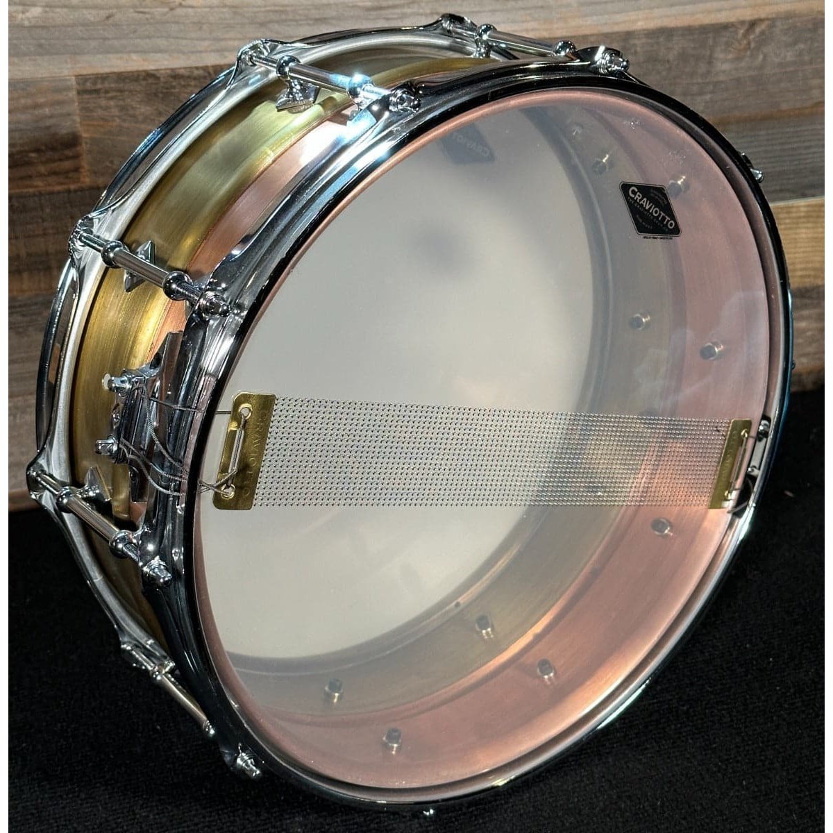 Used Craviotto/AK Brass/Copper Snare Drum 14x5.5