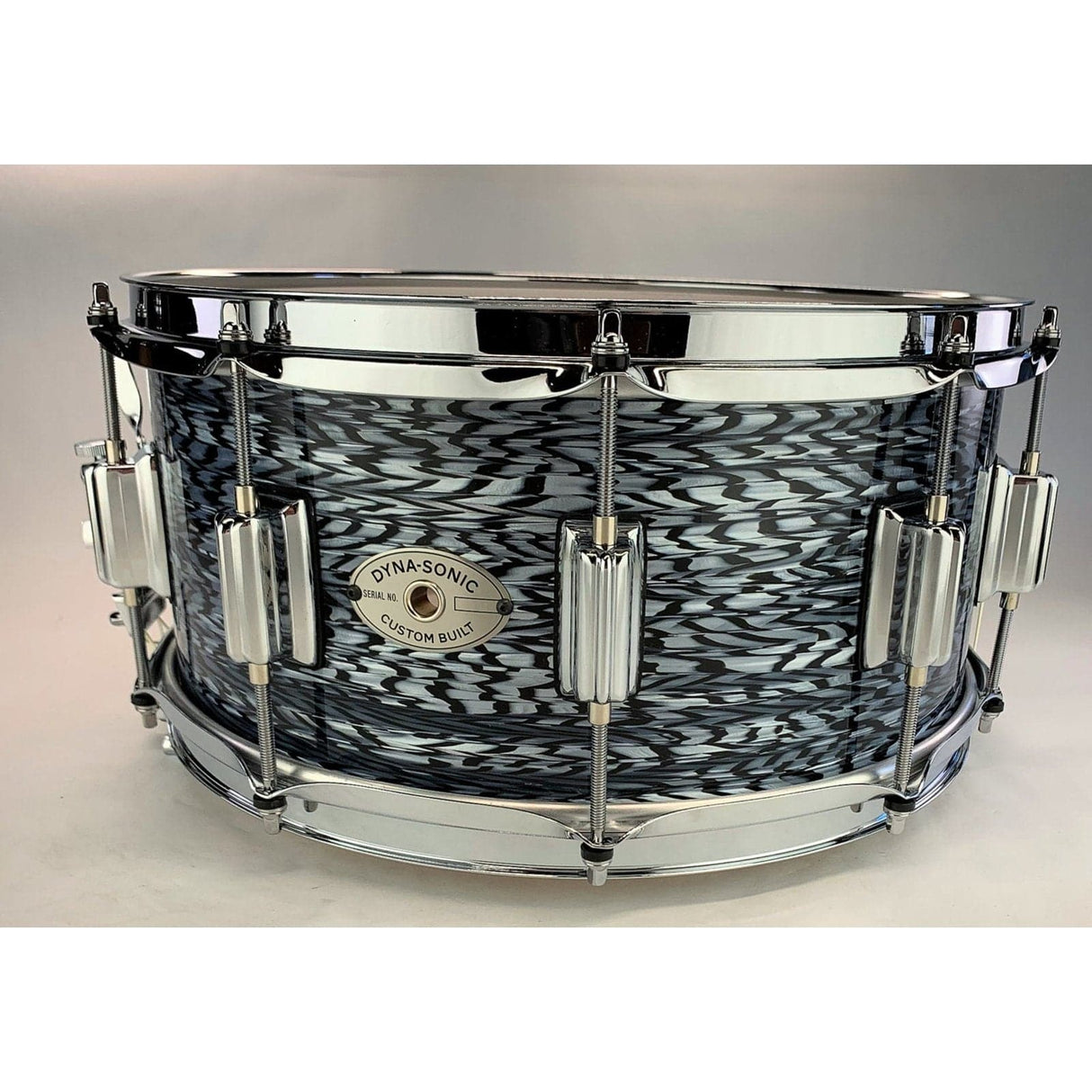 Rogers Dyna-sonic Wood Shell Snare Drum 14x6.5 Black Onyx Beavertail