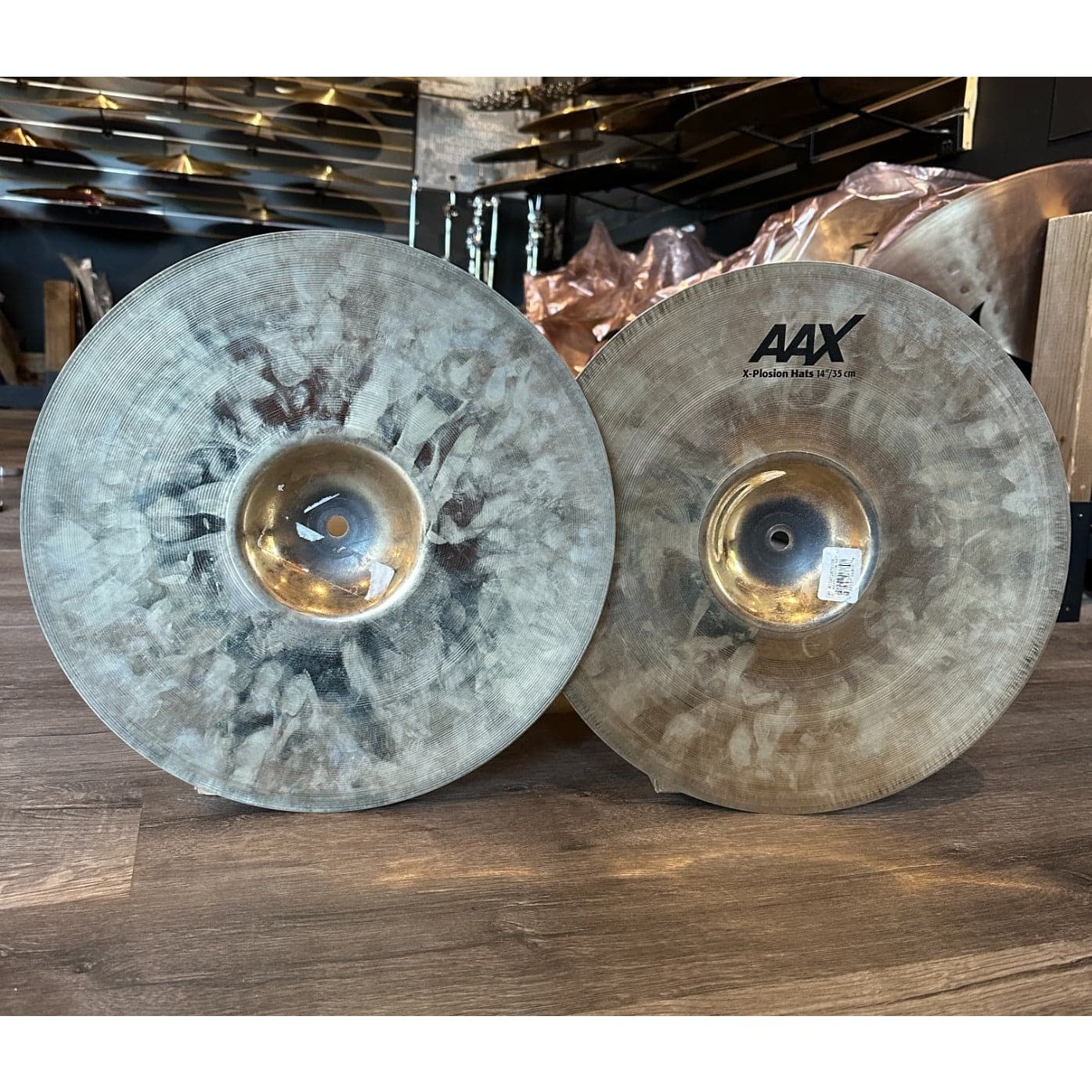 Used Sabian AAX X-Plosion Hi Hat Cymbals 14"