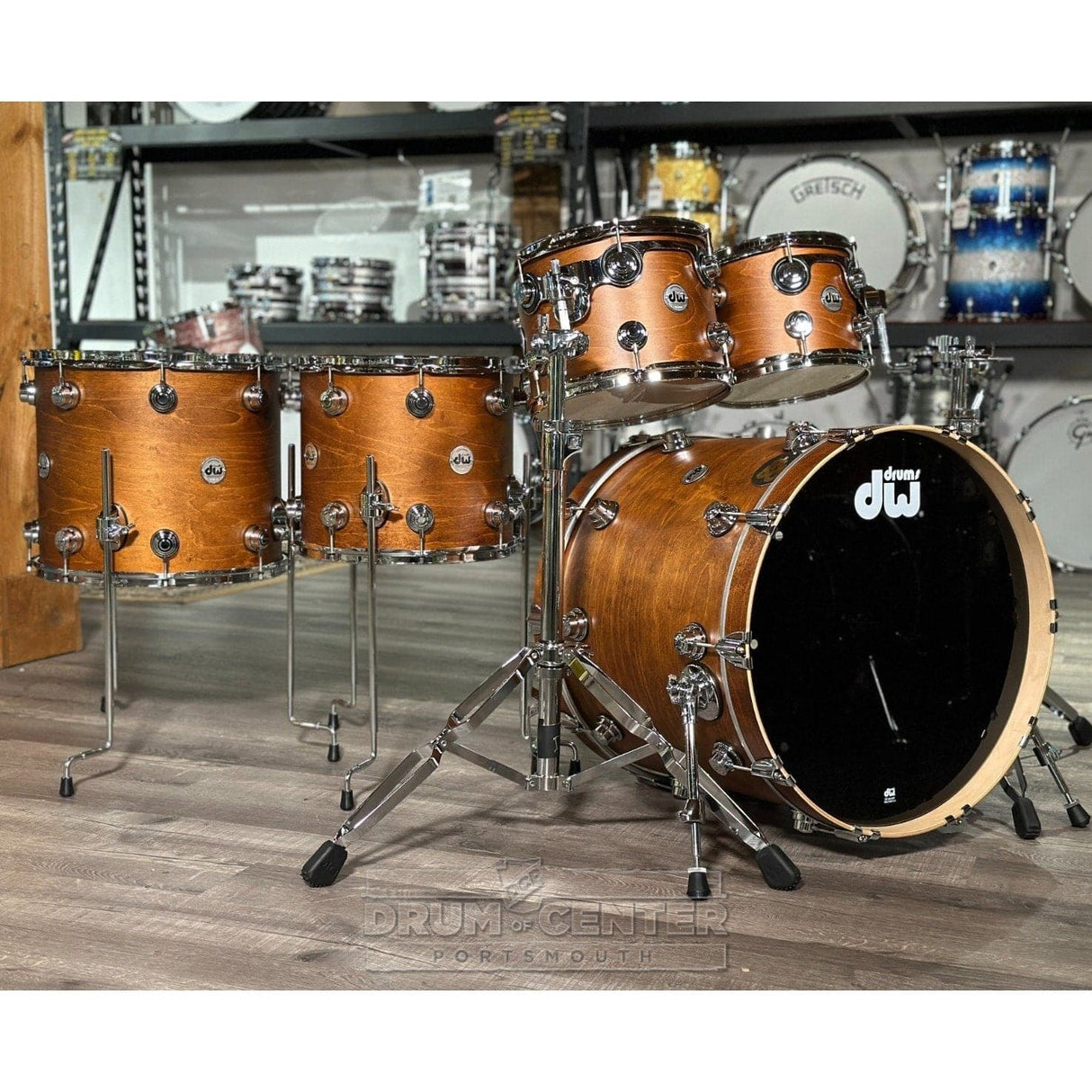 DW Collectors Pure Maple SSC 5pc Drum Set Honey Satin Oil