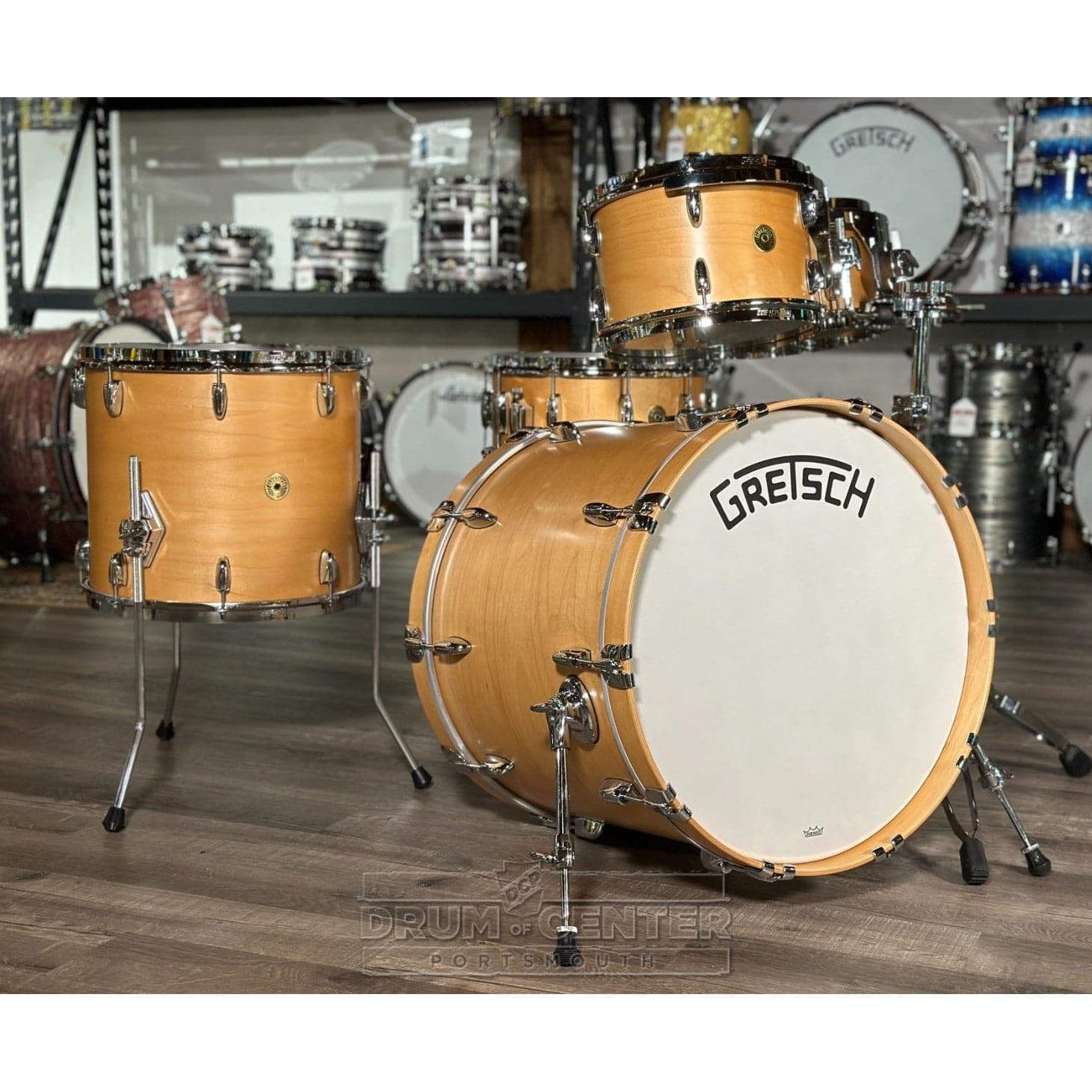 Gretsch Broadkaster 5pc Drum Set Satin Natural