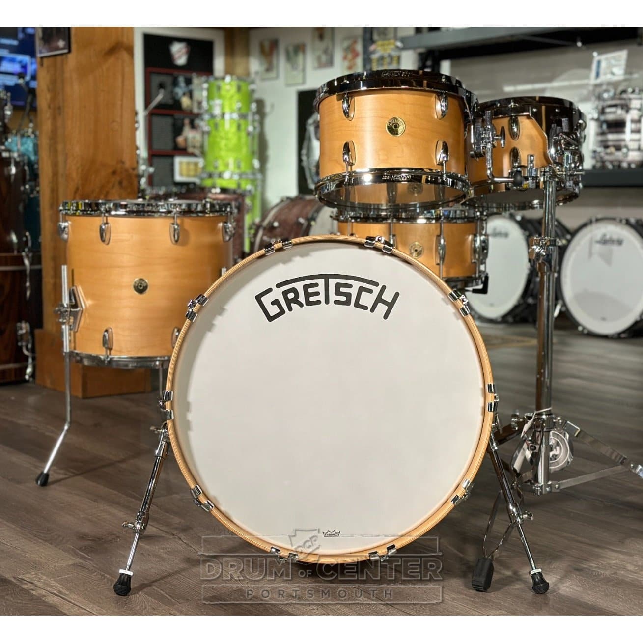 Gretsch Broadkaster 5pc Drum Set Satin Natural