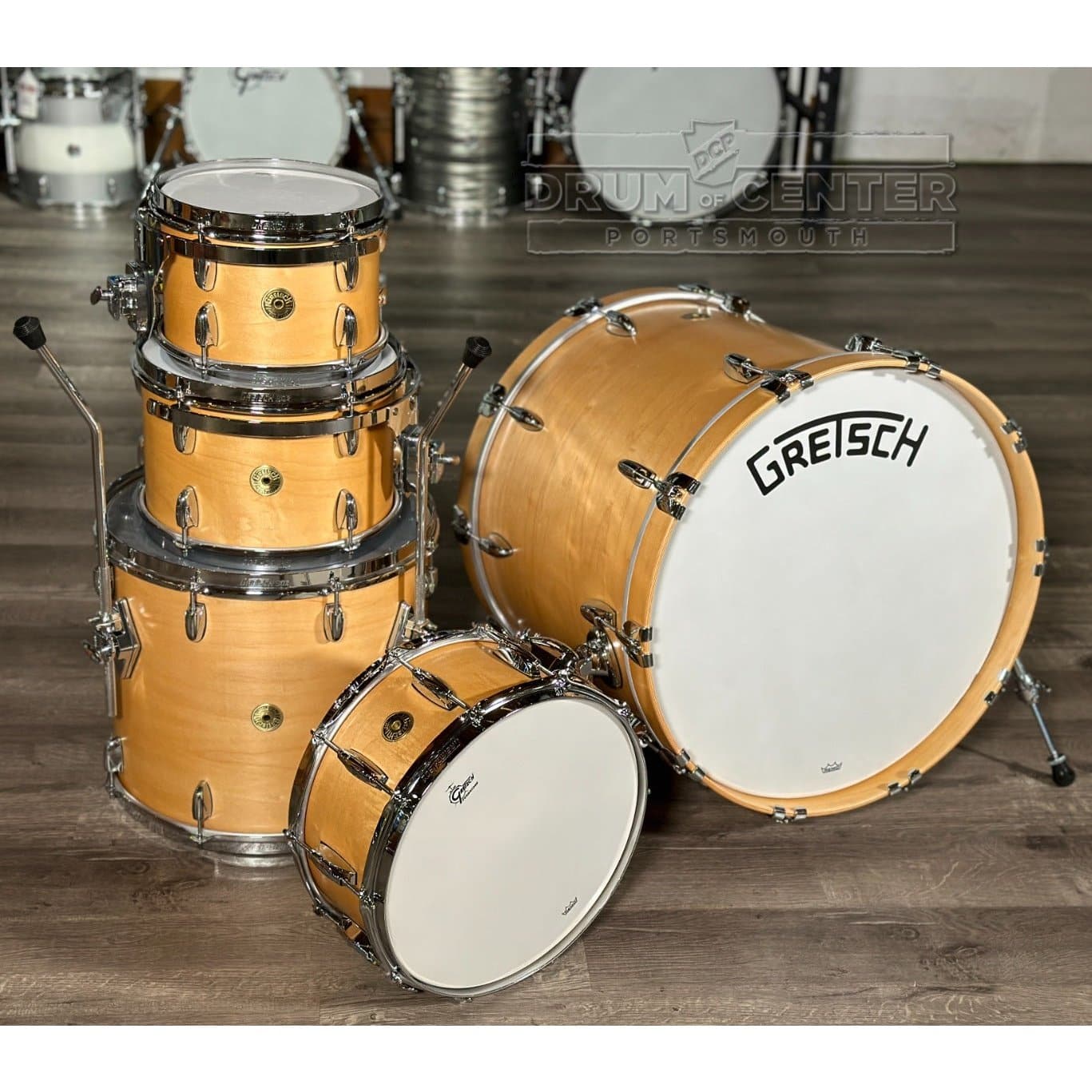 Gretsch Broadkaster 5pc Drum Set Satin Natural
