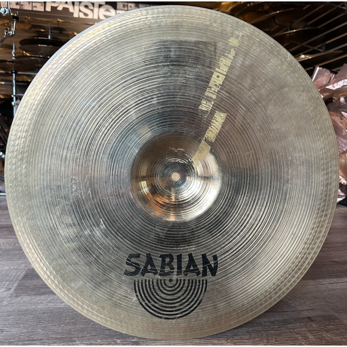 Used Vintage Sabian Medium Heavy Flange Ride Cymbal 20"