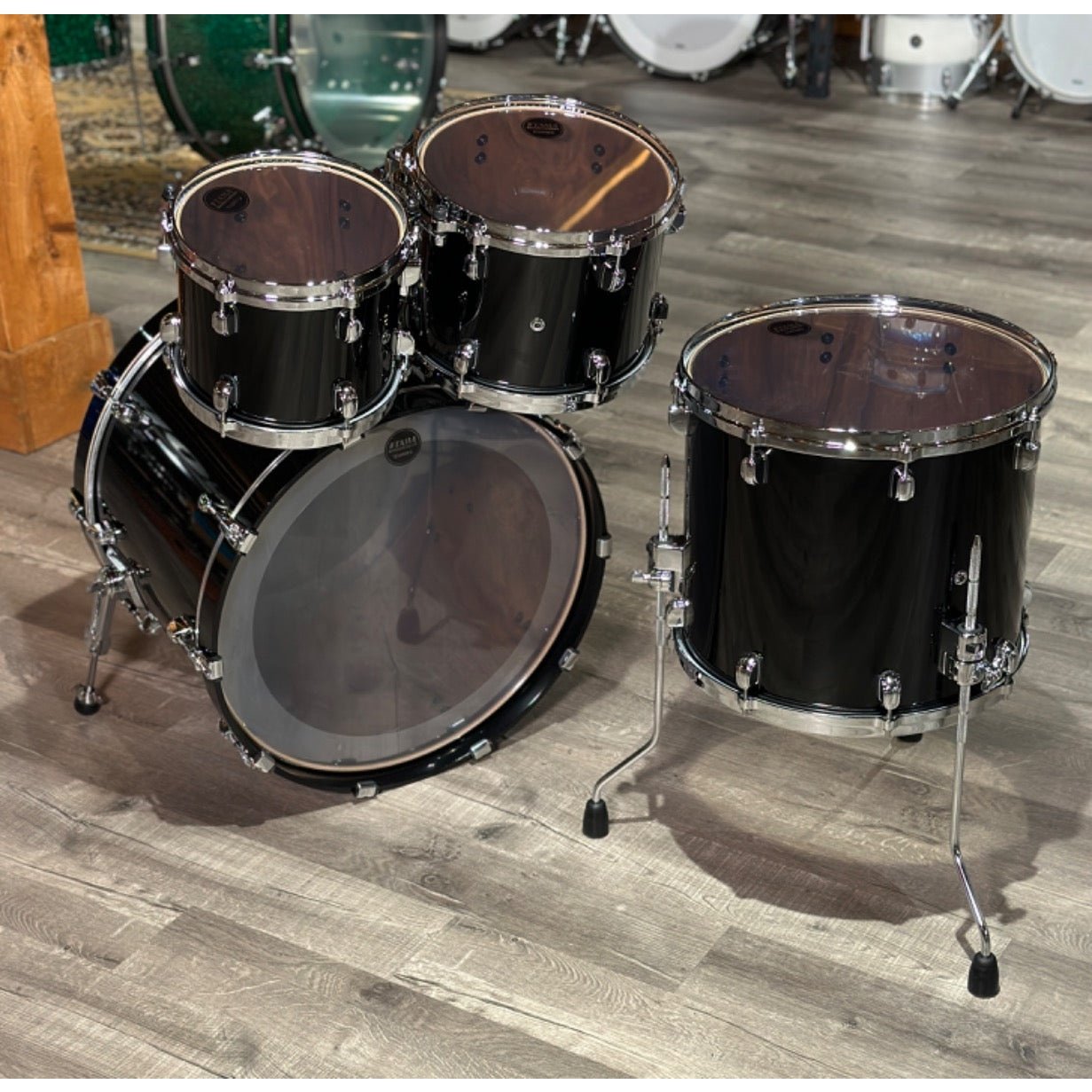 Used Tama Starclassic Walnut/Birch 4pc Drum Set Piano Black
