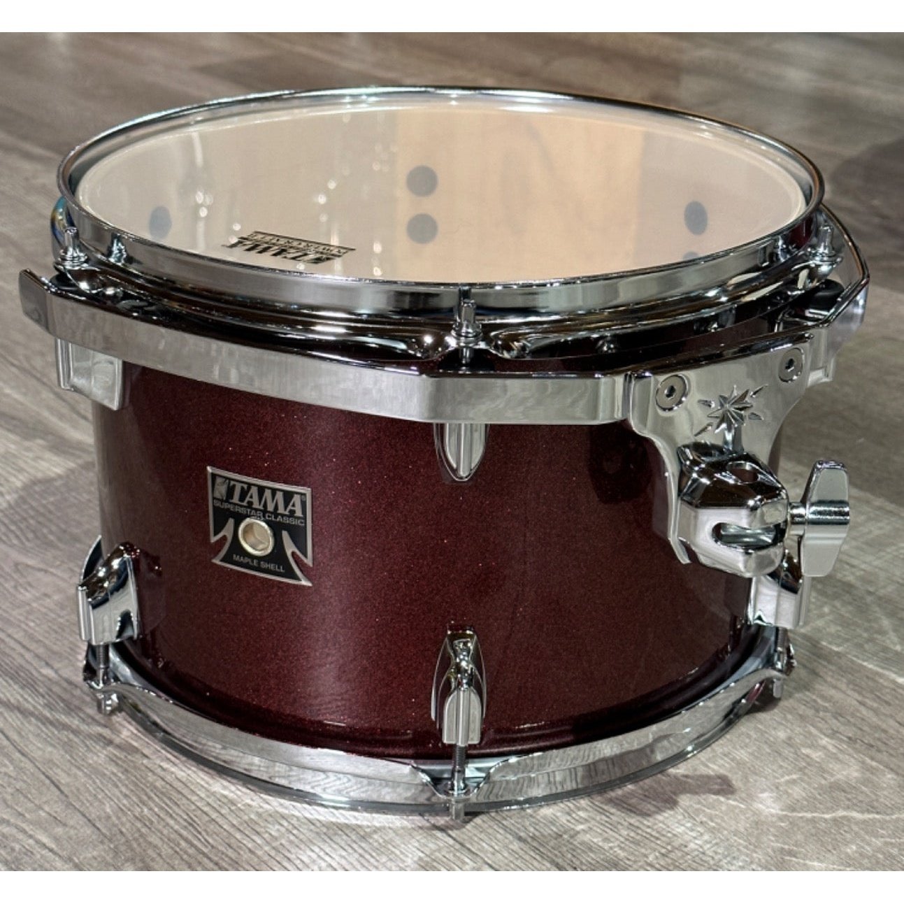 Used Tama Superstar Classic 3pc Drum Set Dark Red Sparkle