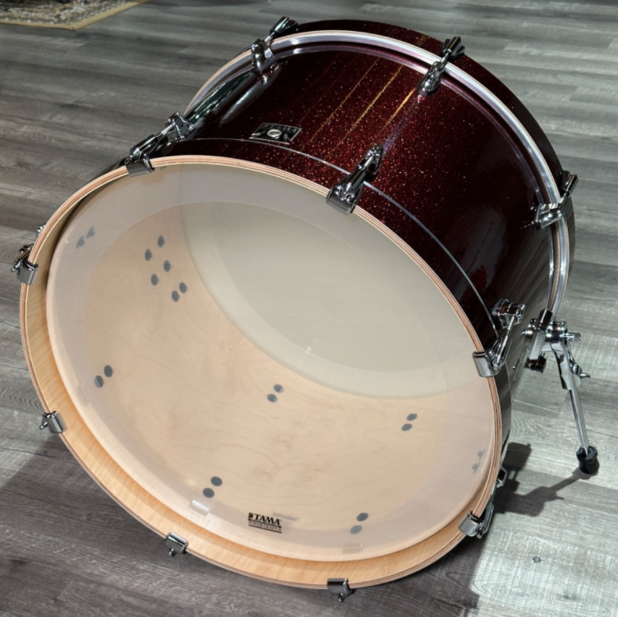 Used Tama Superstar Classic 3pc Drum Set Dark Red Sparkle