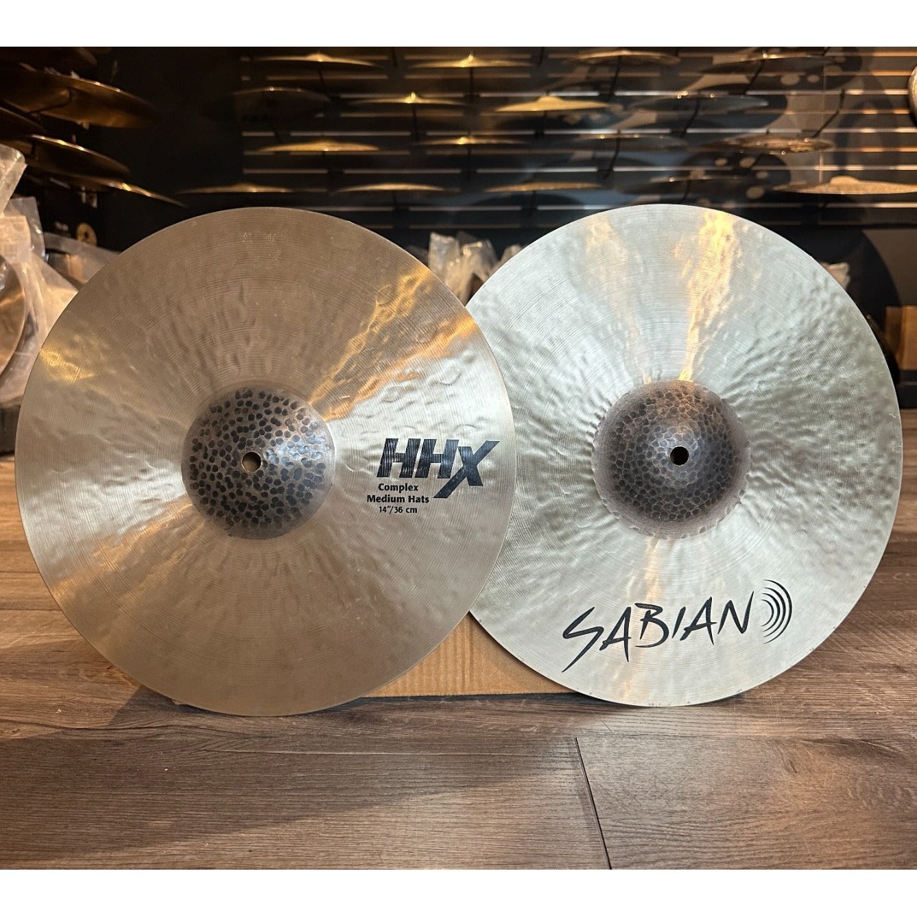 Used Sabian HHX Complex Medium Hi Hat Cymbals 14"