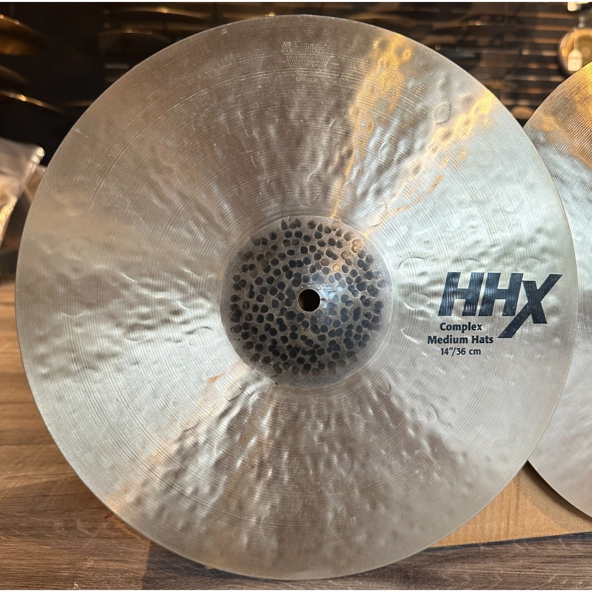Used Sabian HHX Complex Medium Hi Hat Cymbals 14"