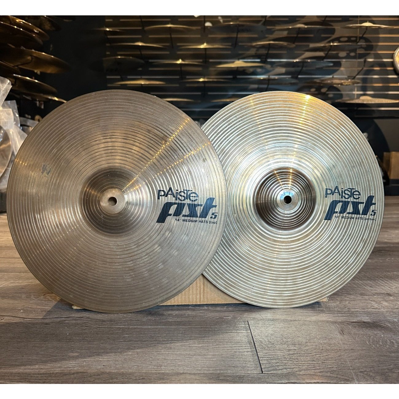 Used Paiste PST5 Medium Hi Hat Cymbals 14"