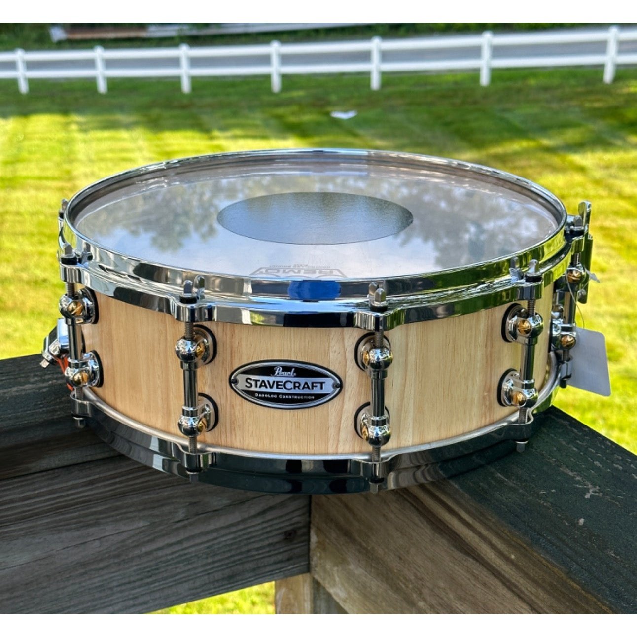Used Pearl Stavecraft Thai Oak Snare Drum 14x5