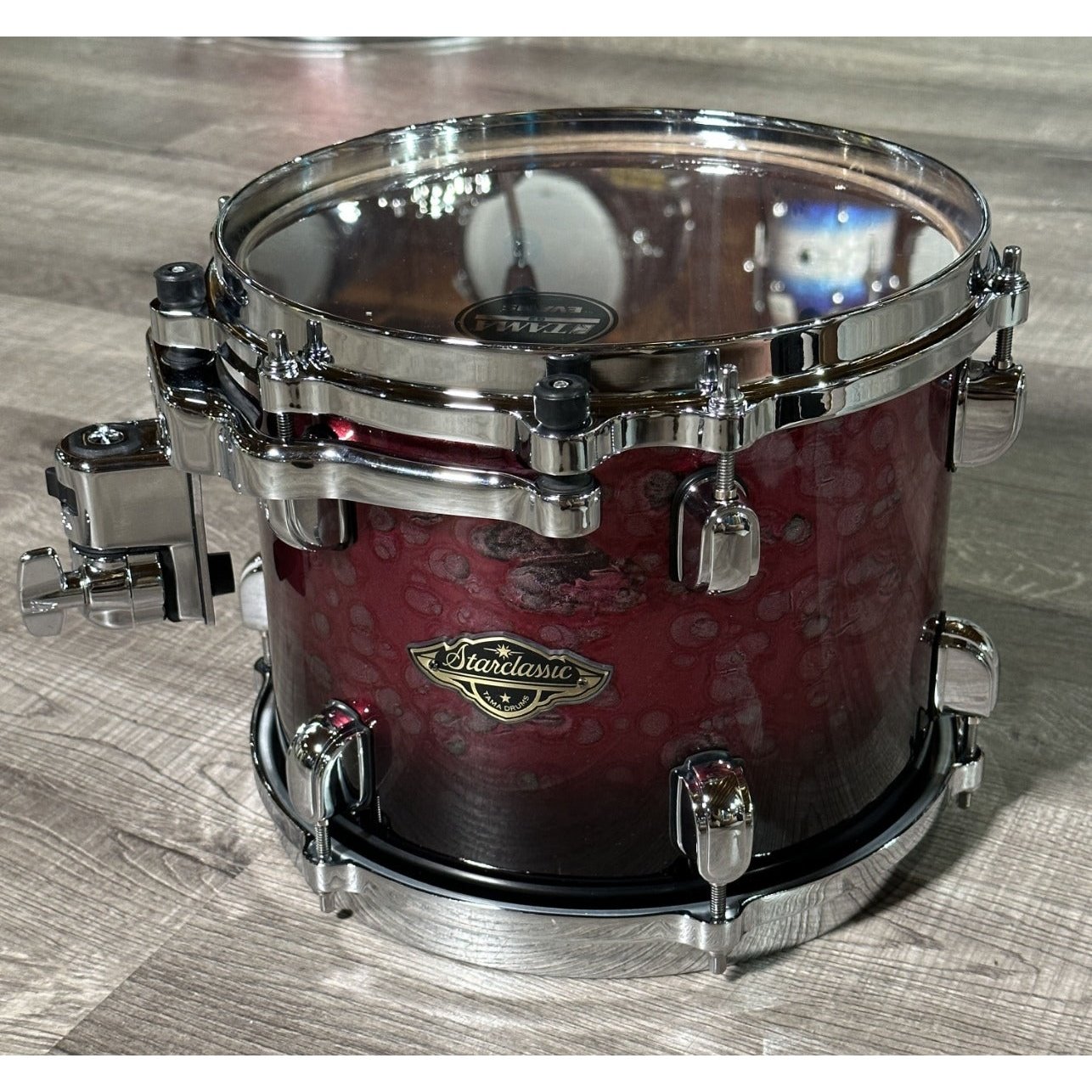 Used Tama Starclassic Walnut/Birch 4pc Drum Set Molten Dark Raspberry Fade