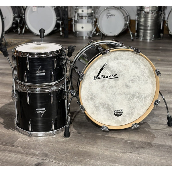 Used Sonor Vintage Series 3pc Drum Set Black Slate