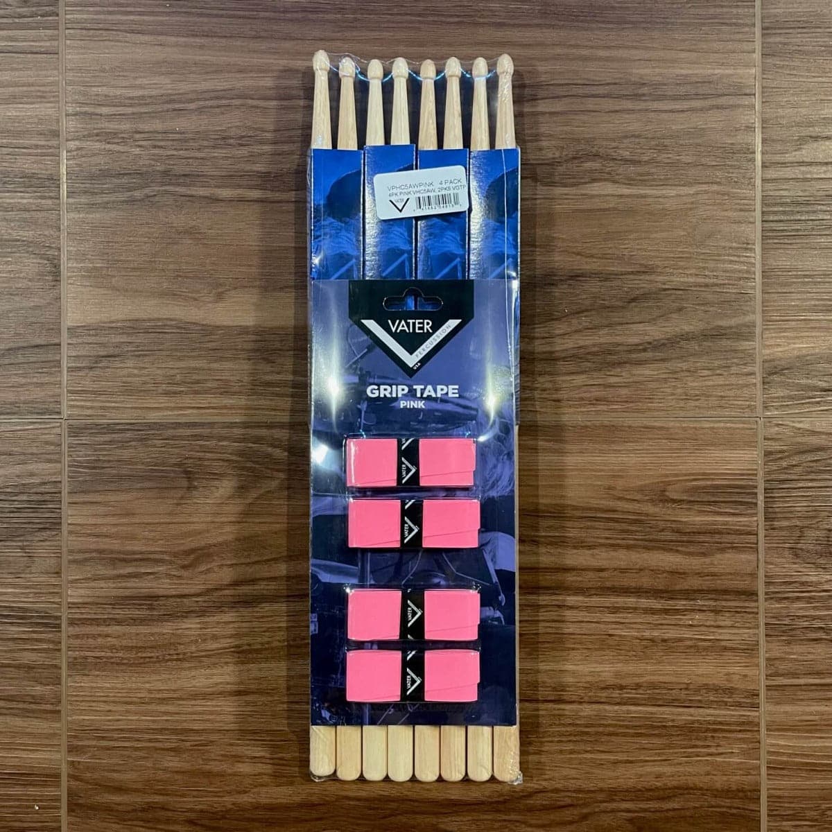 Vater Classics 5A pack of 4 with Pink Logo and FREE Pink Grip Tape