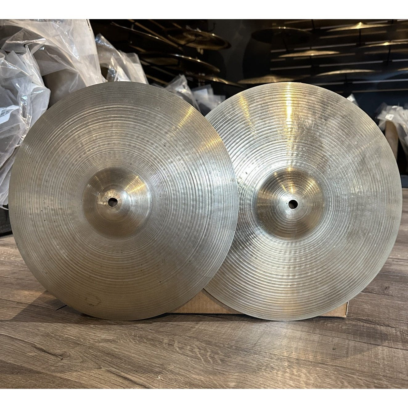Used Zildjian New Beat Hi Hat Cymbals 14"