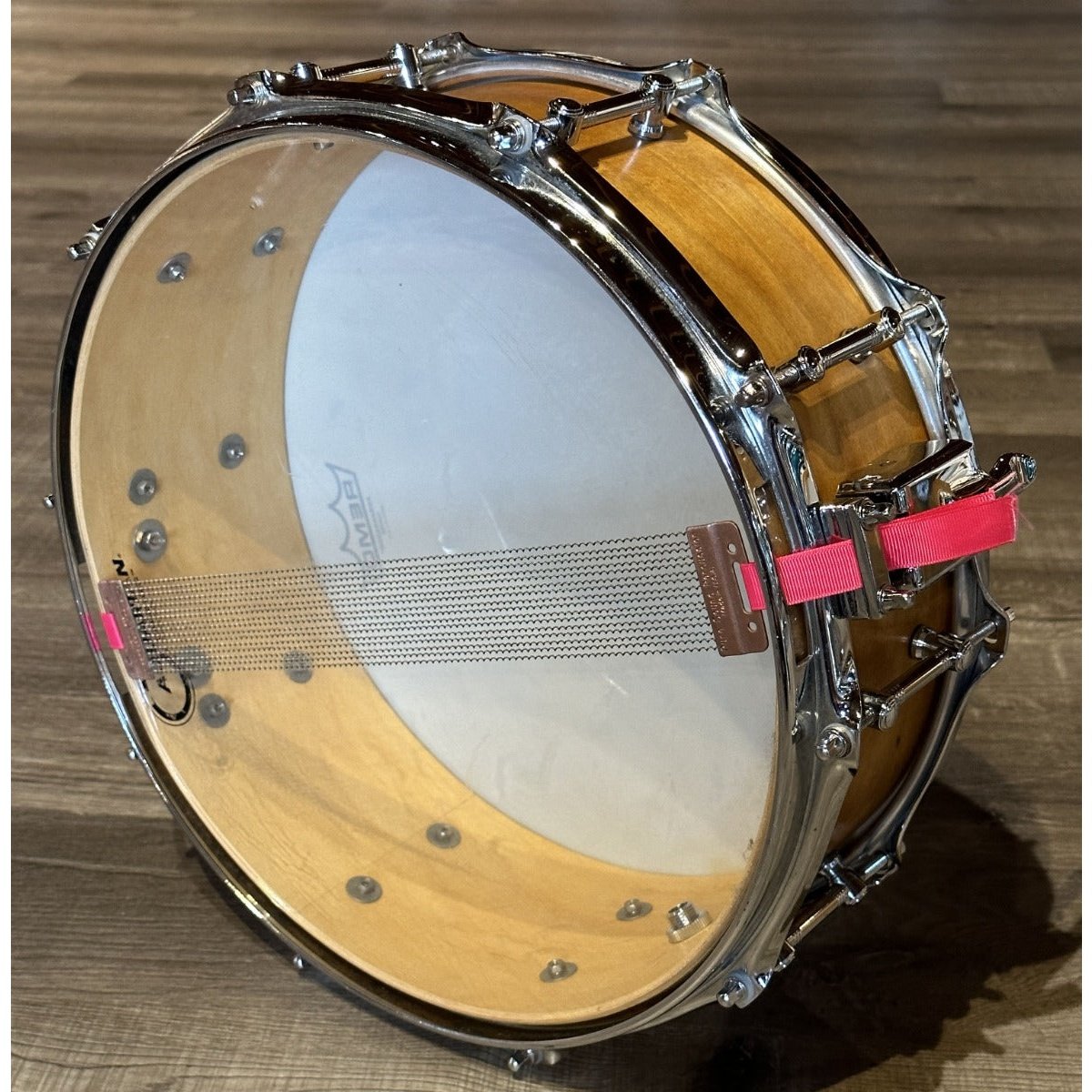 Used Feeney Custom Drums 14x5 Snare Drum Satin Natural w/Tube Lugs