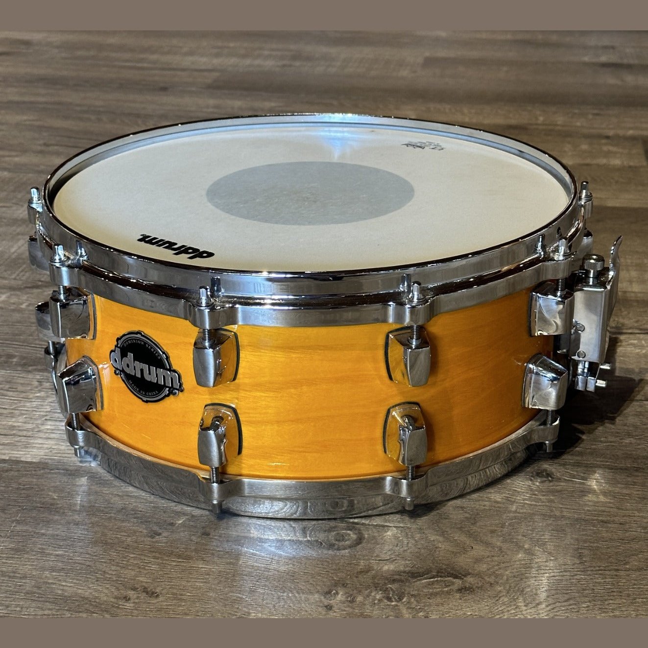Used DDrum Dominion Ash/Birch Snare Drum 14x5.5 Amber Gloss