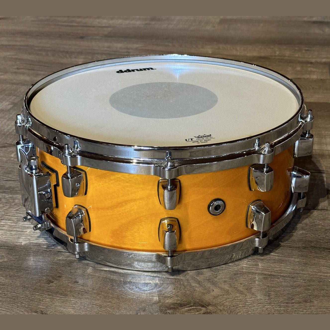 Used DDrum Dominion Ash/Birch Snare Drum 14x5.5 Amber Gloss