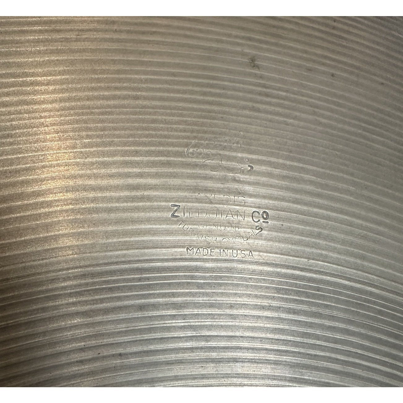 Used Vintage Zildjian Transition Stamp A Ride Cymbal 21 - 1938 grams