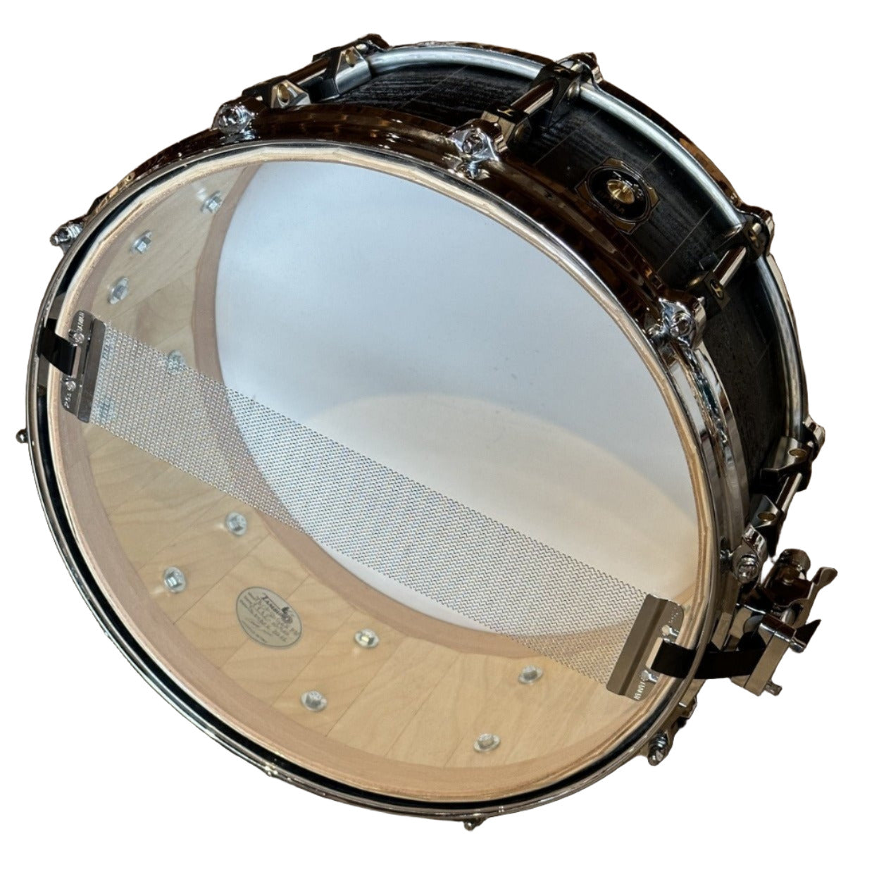 Used Tamburo Opera Series Stave Snare Drum Flamed Black 14x6.5