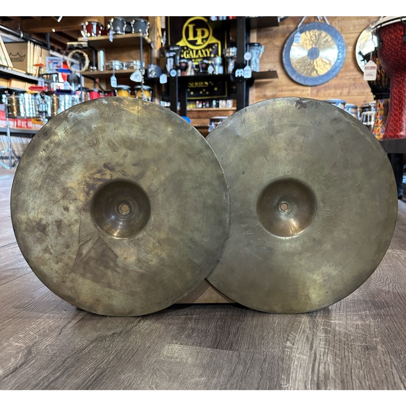 Used Vintage Leedy Hi Hat Cymbals 12