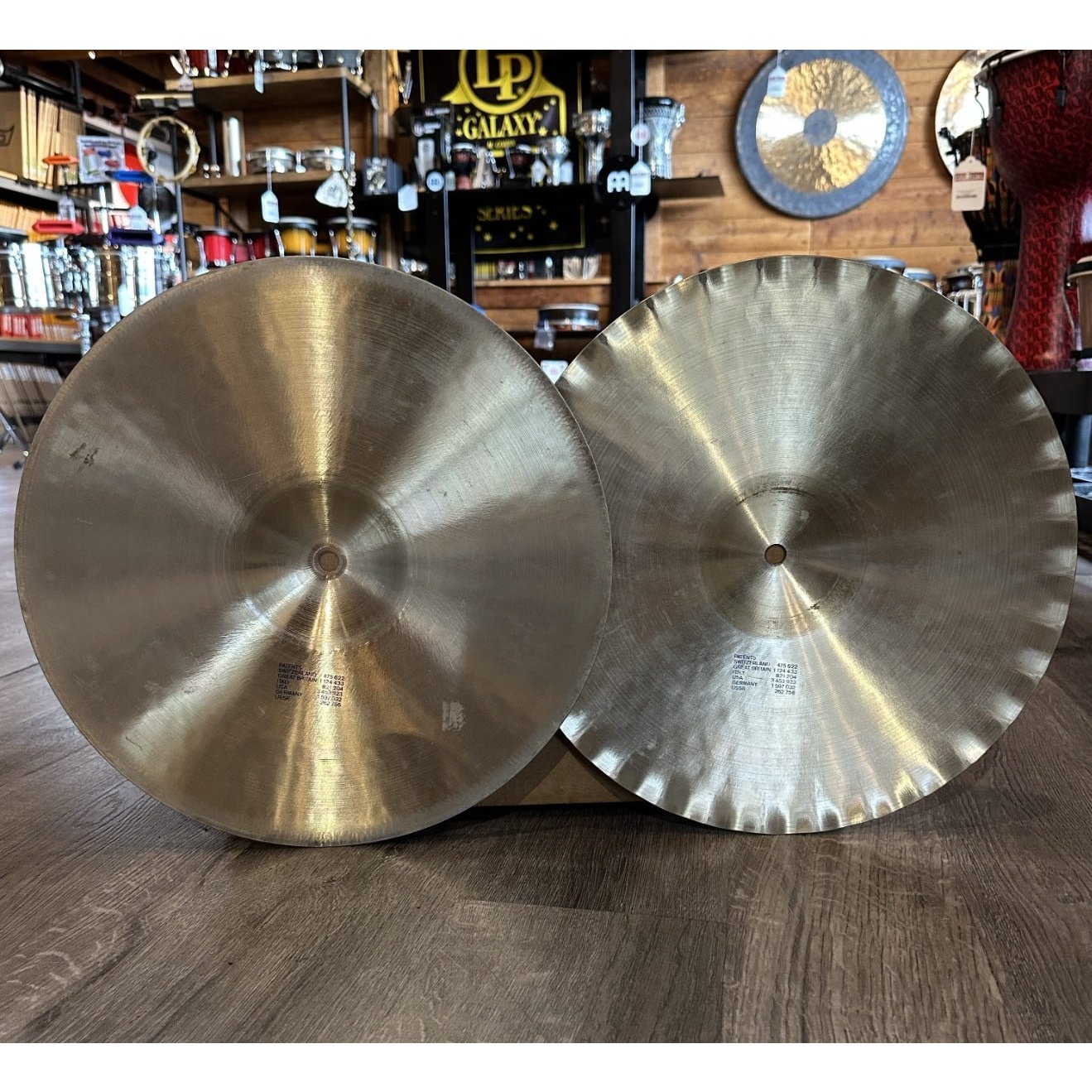 Used Vintage Paiste Formula 602 Blue label Hi Hat Cymbals 14