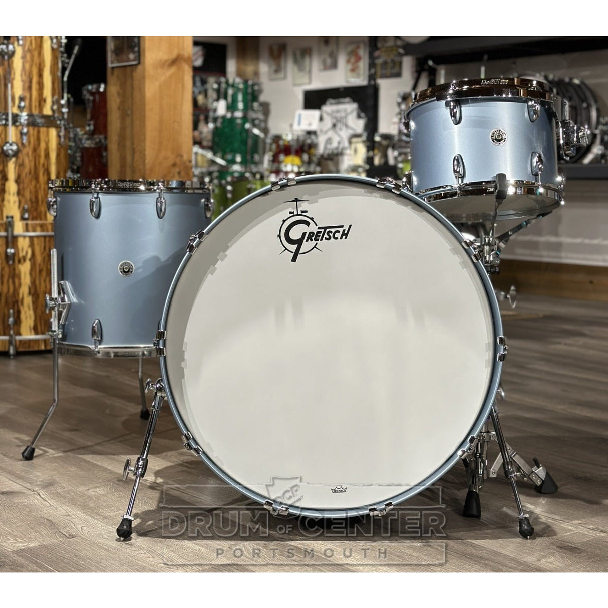 Gretsch Brooklyn 3pc Drum Set w/26BD Satin Ice Blue Metallic