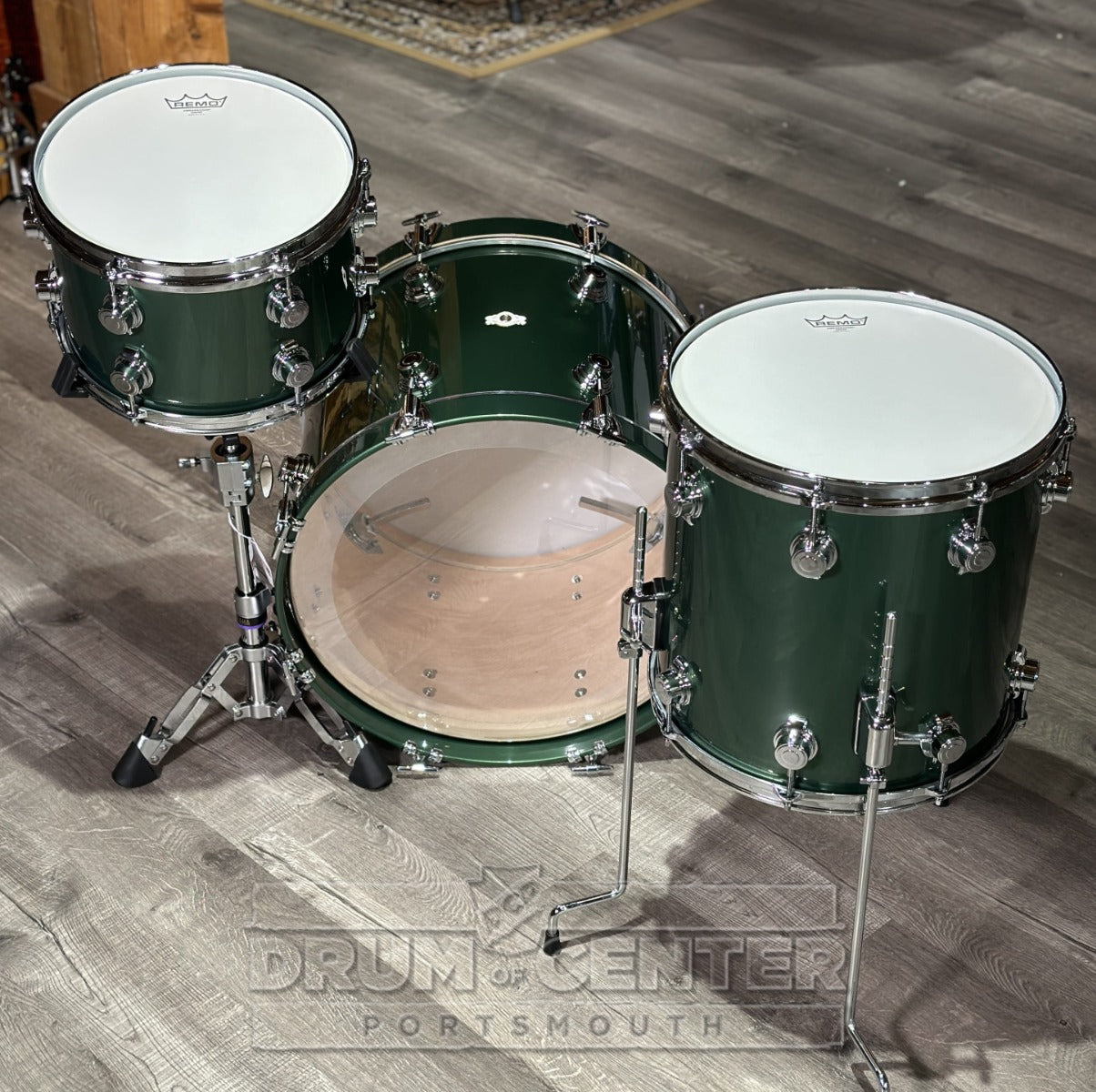 George Way Aristocrat Studio 3pc Drum Set 20/12/14 Kaddy Green