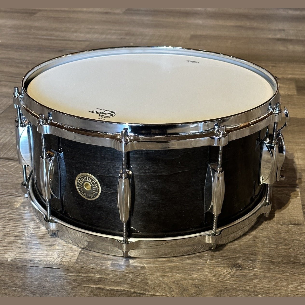 Used Gretsch USA Custom Ridgeland Snare Drum Gloss Ebony 14x6.5