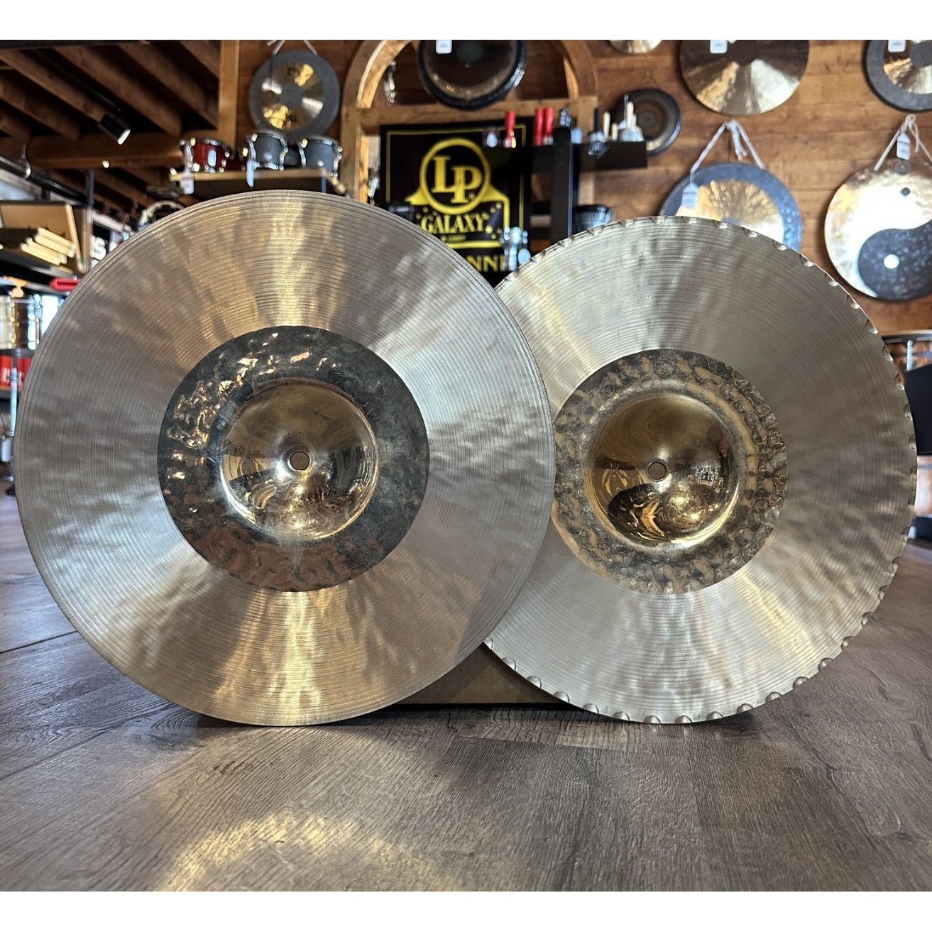 Used Zildjian K Custom Hybrid Hi Hat Cymbals 14.25"
