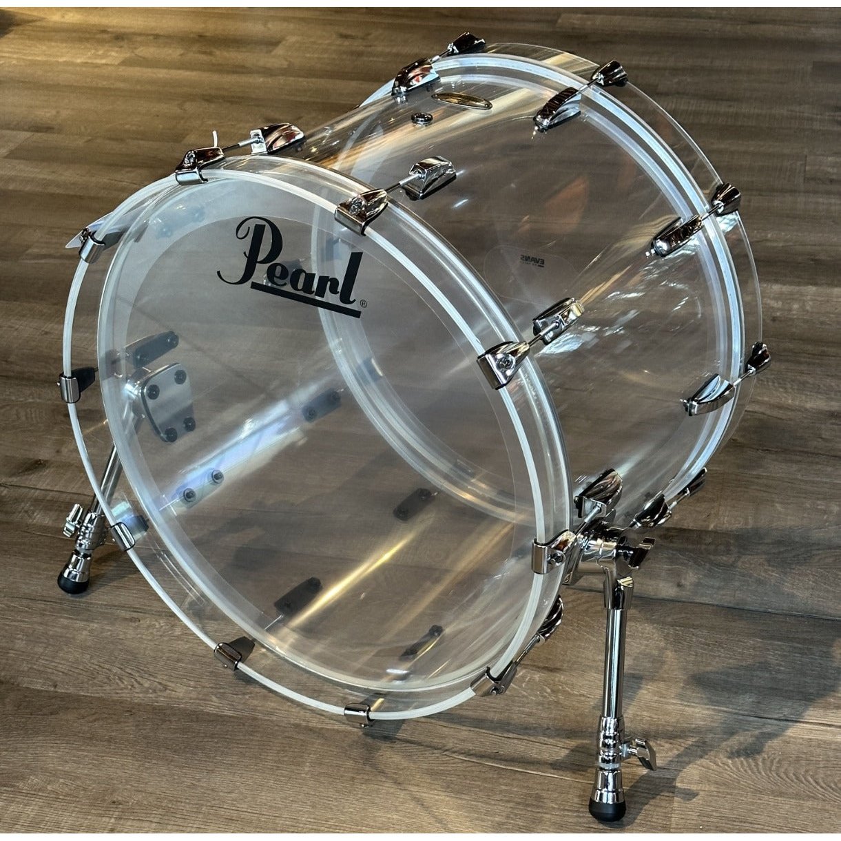 Used Pearl Crystal Beat Acrylic Bass Drum 22x16 Ultra Clear