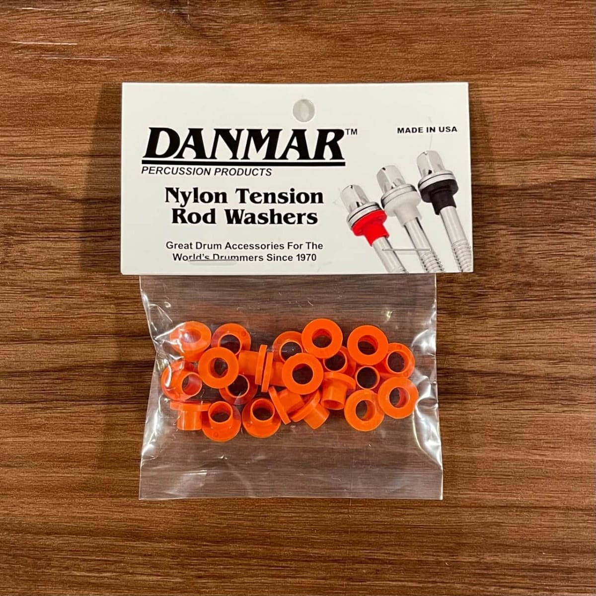 Danmar 20 Pack Nylon Tension Rod Washers - Orange