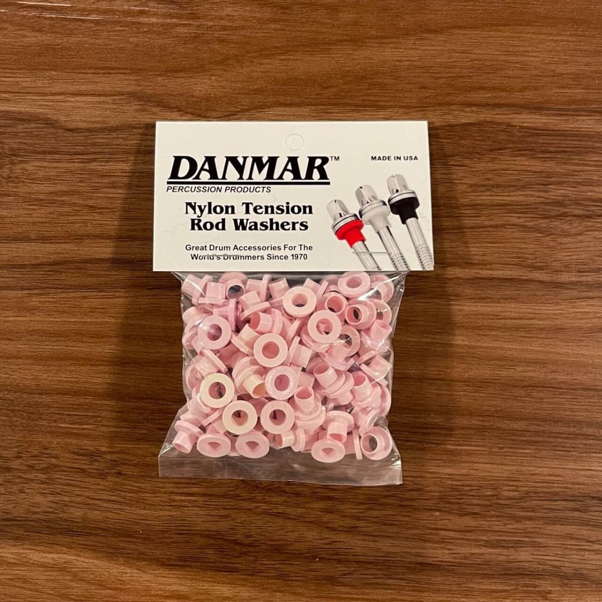 Danmar 100 Pack Nylon Tension Rod Washers - Pink