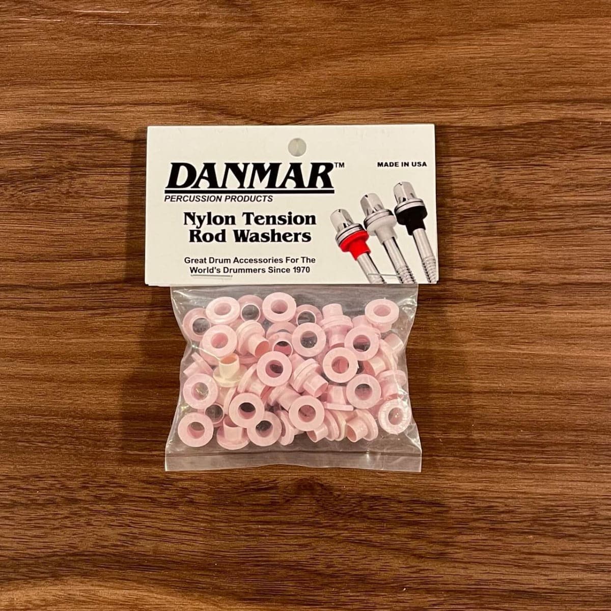 Danmar 50 Pack Nylon Tension Rod Washers - Pink