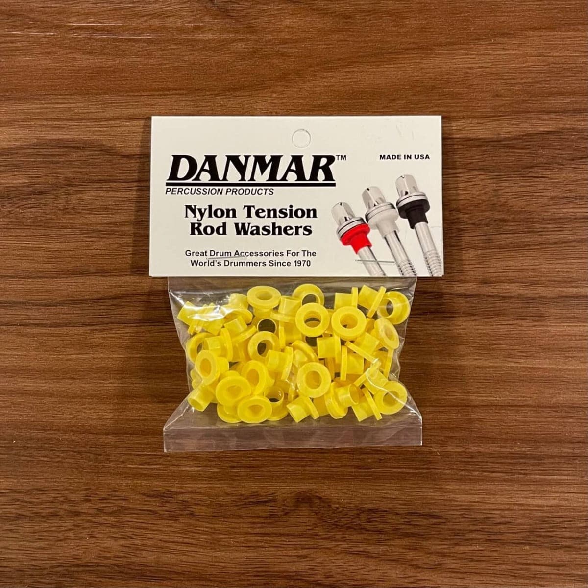 Danmar 50 Pack Nylon Tension Rod Washers - Yellow