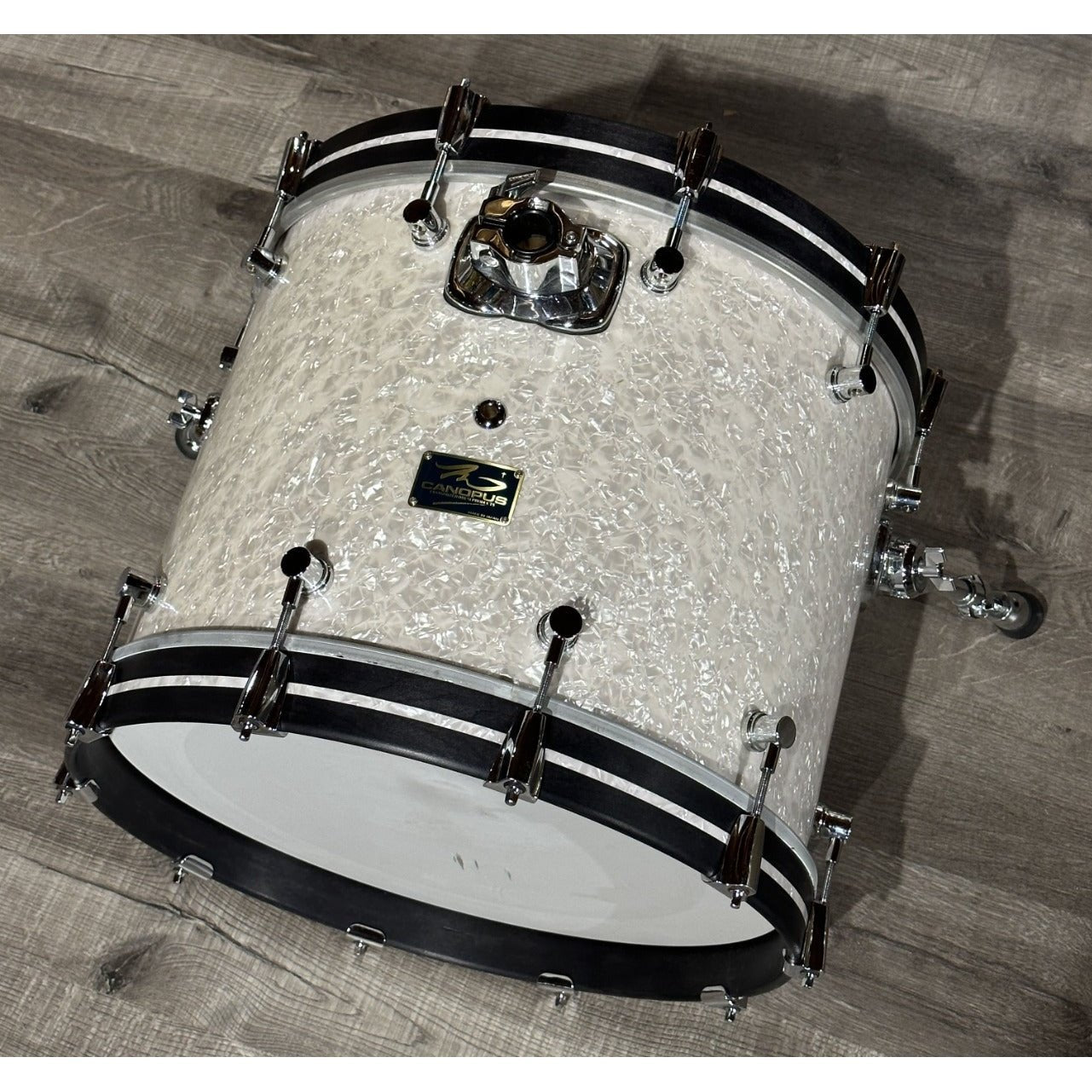 Used Canopus RFM Bop Drum Set White Marine Pearl
